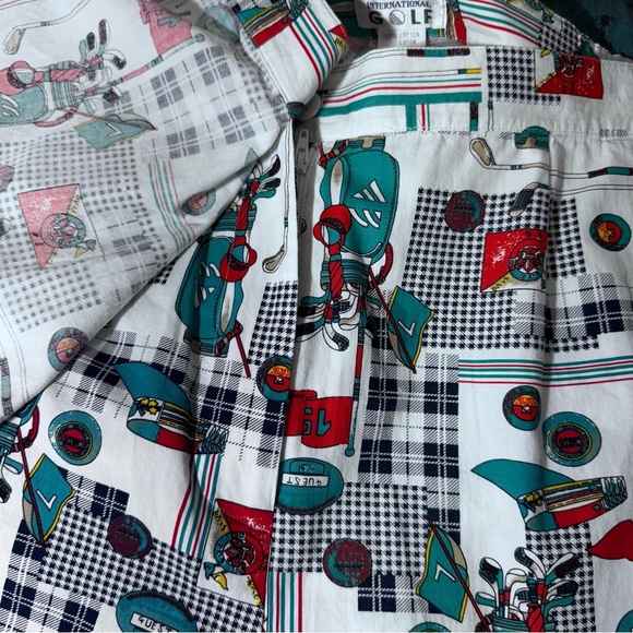 Tabi International Golf Skort Size 18 Golf Bag All over Print 100% Cotton Preppy - Picture 9 of 13
